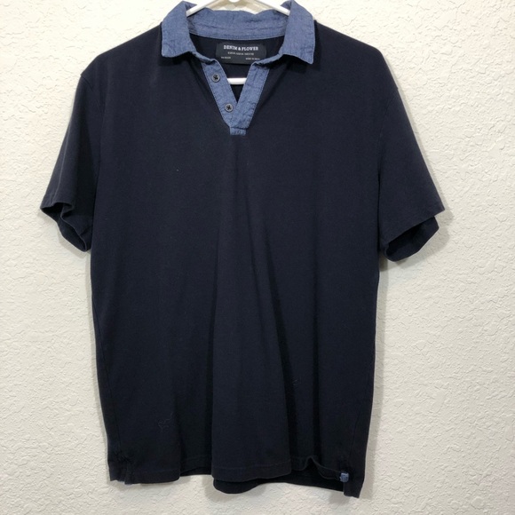 Denim & Flower | Shirts | Mens Navy Polo | Poshmark